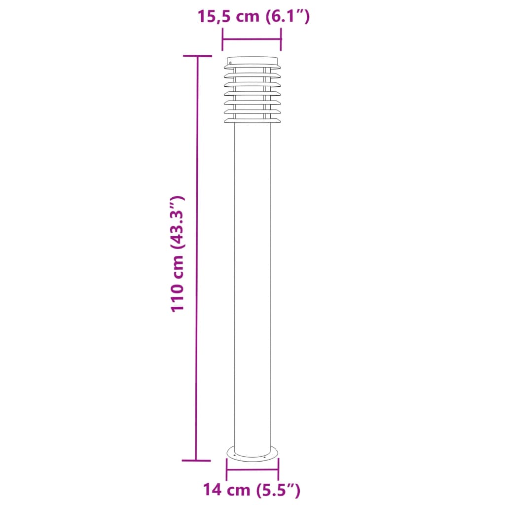 Path Light Silver 110 cm Stainless Steel