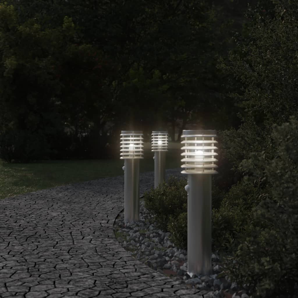 Path light with motion detector silver 60 cm stainless steel