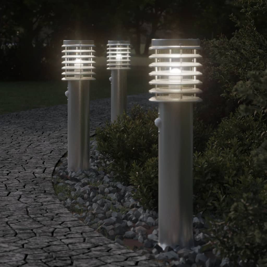 Path light with motion detector silver 60 cm stainless steel