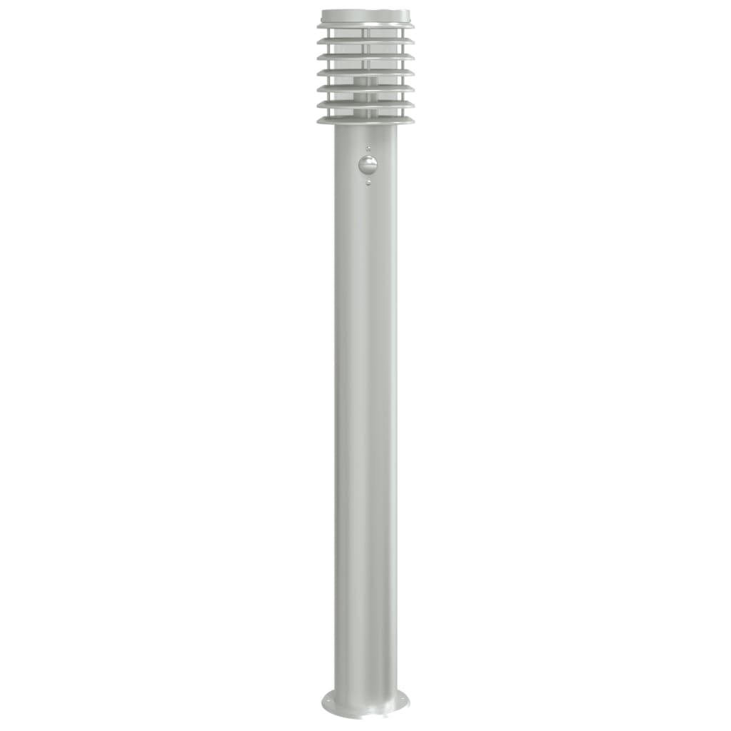 Path light with motion detector silver 110 cm stainless steel