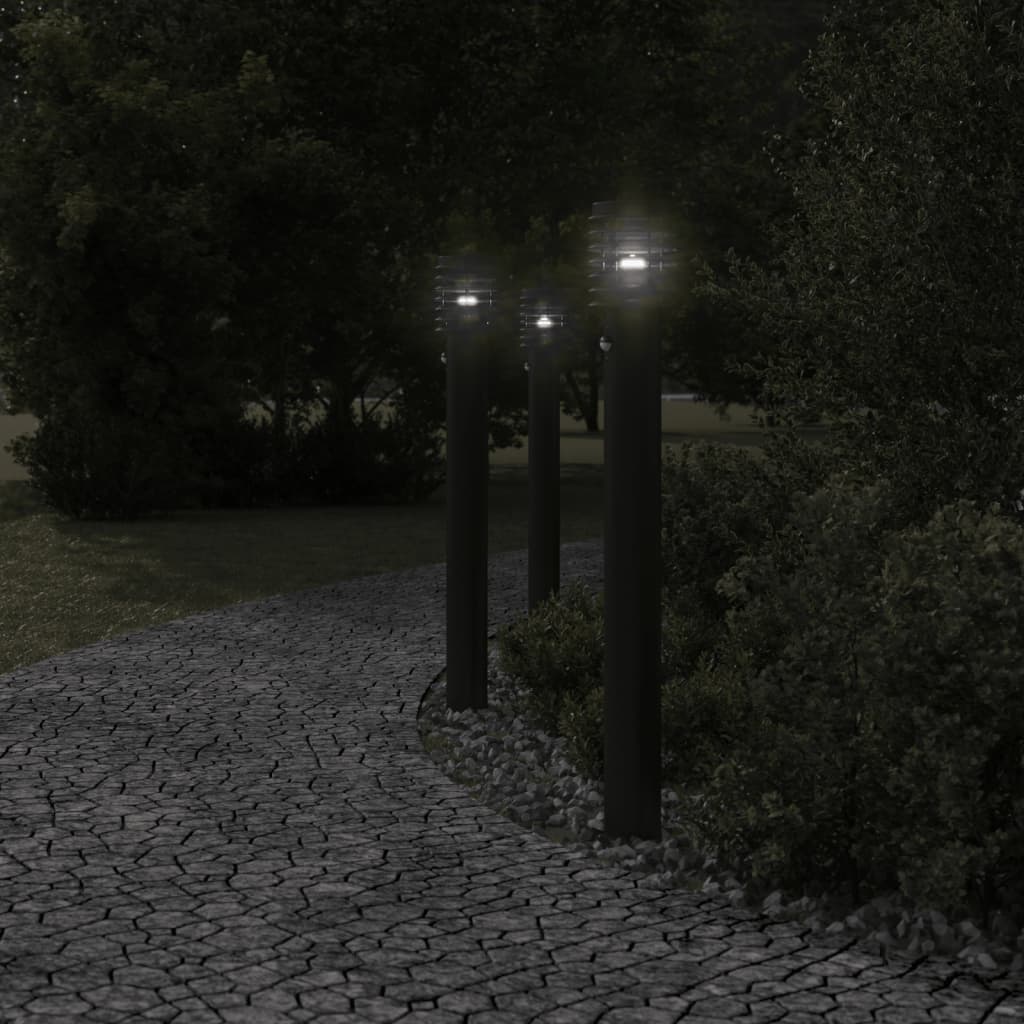 Path Light with Motion Detector Black 110 cm Stainless Steel