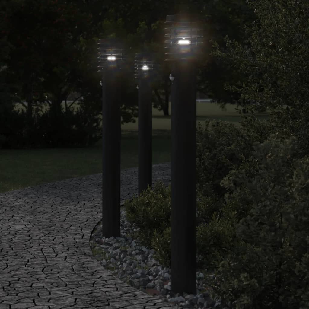 Path Light with Motion Detector Black 110 cm Stainless Steel