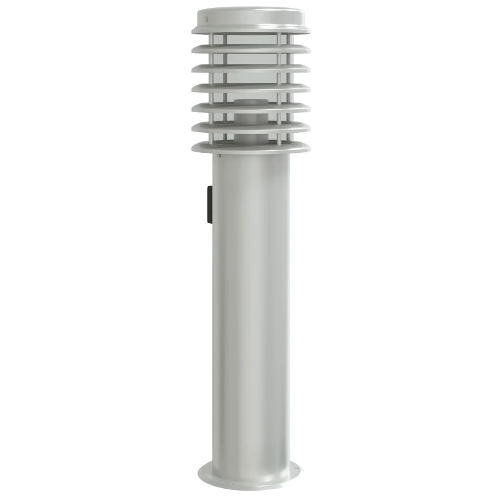 Path light with socket silver 60 cm stainless steel