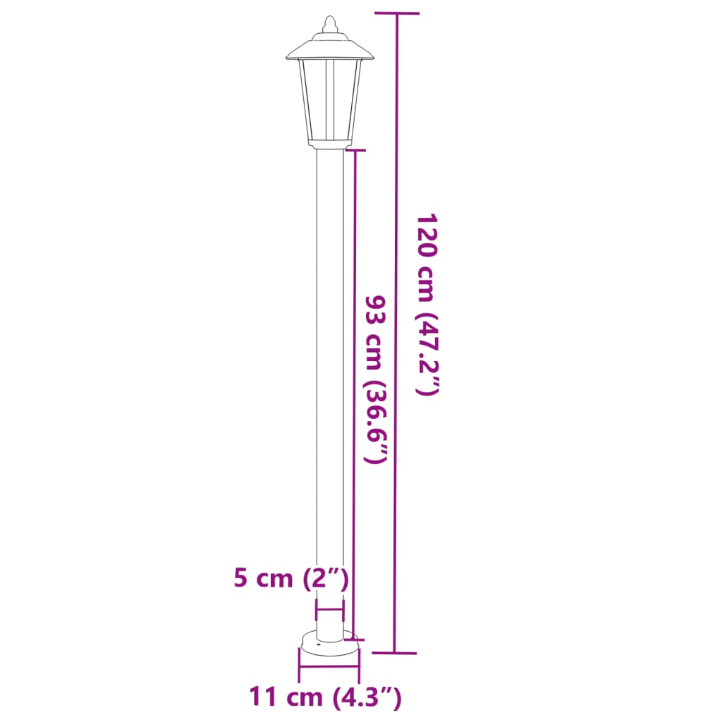 Path Light Silver 120 cm Stainless Steel