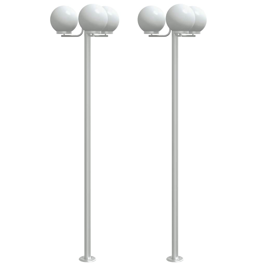 Path lights 2 pcs. Silver 215 cm stainless steel