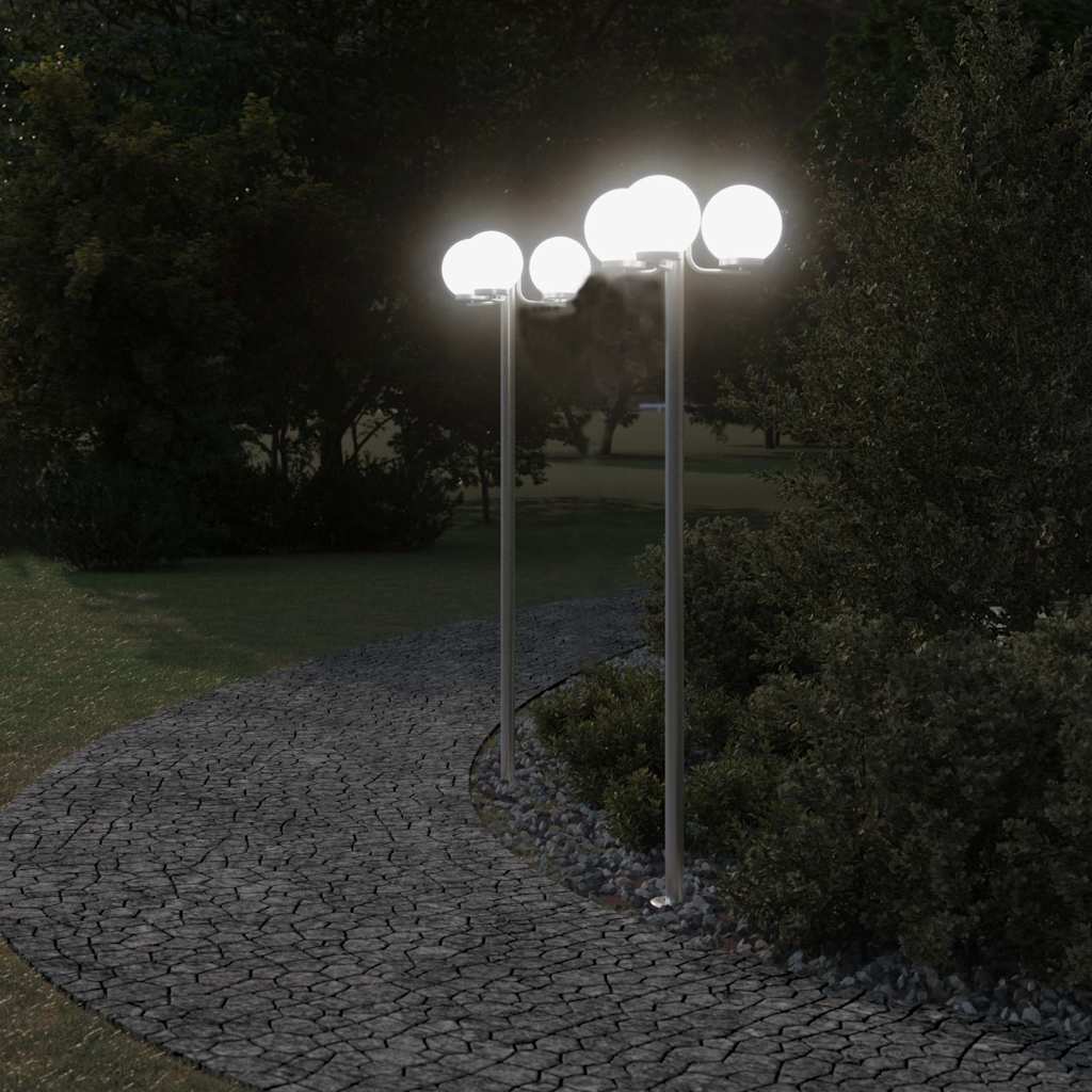 Path lights 2 pcs. Silver 215 cm stainless steel