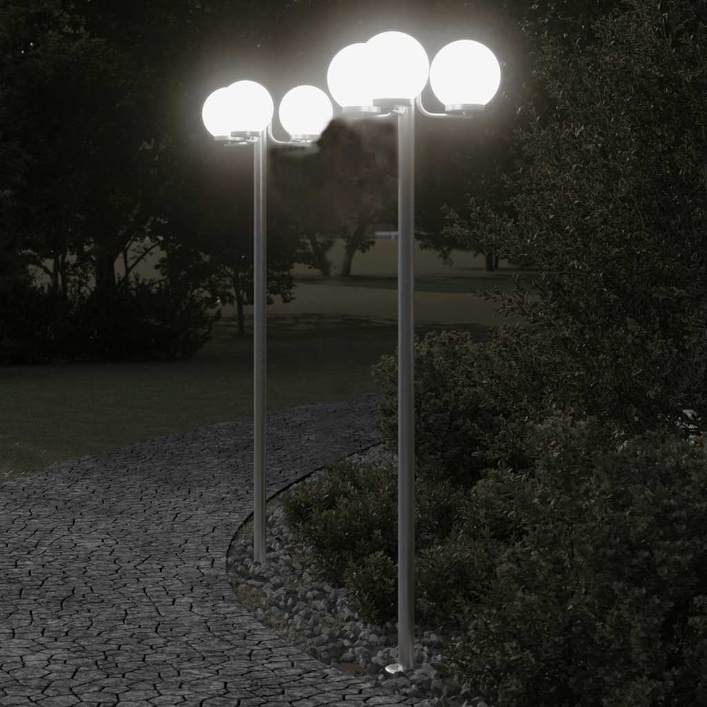 Path lights 2 pcs. Silver 215 cm stainless steel