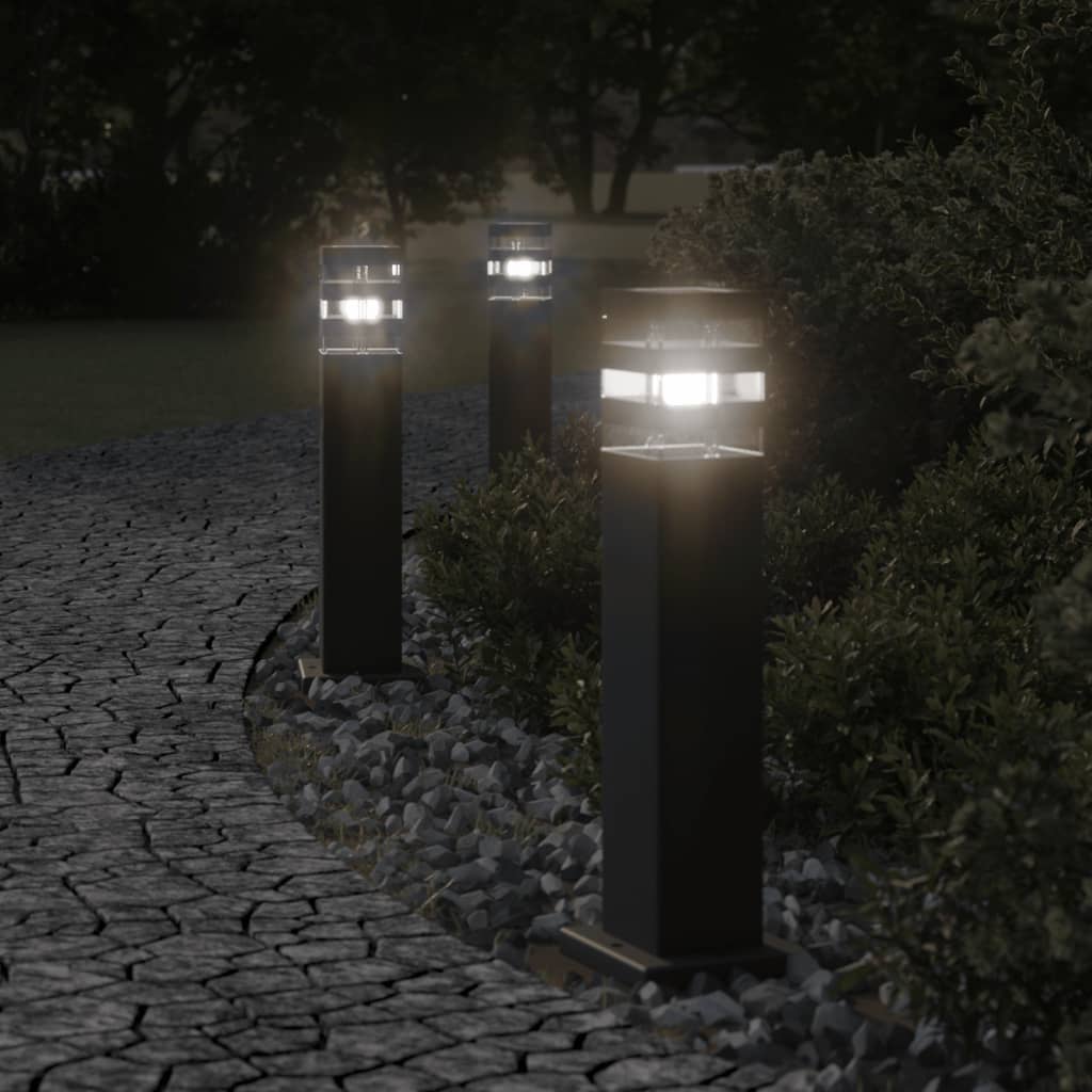 Path Lights 3 pcs. Black 50 cm Aluminum