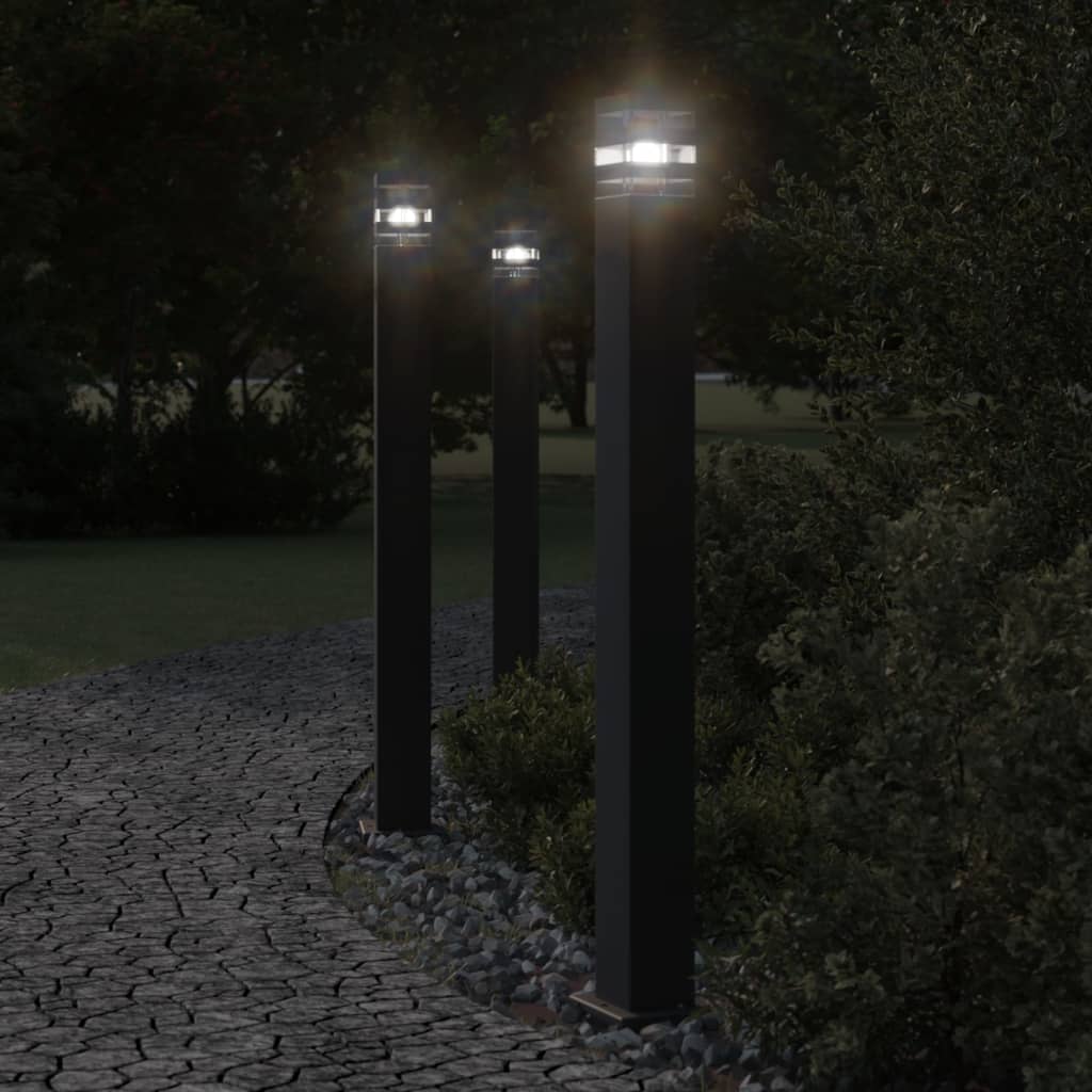 Path Light with Motion Detector Black 110 cm Aluminium