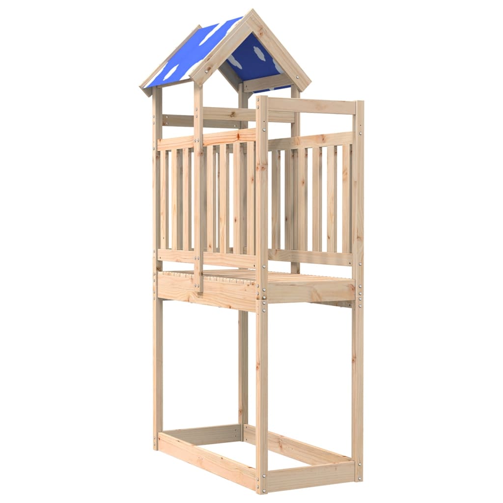 Play tower 110.5x52.5x215 cm solid pine wood