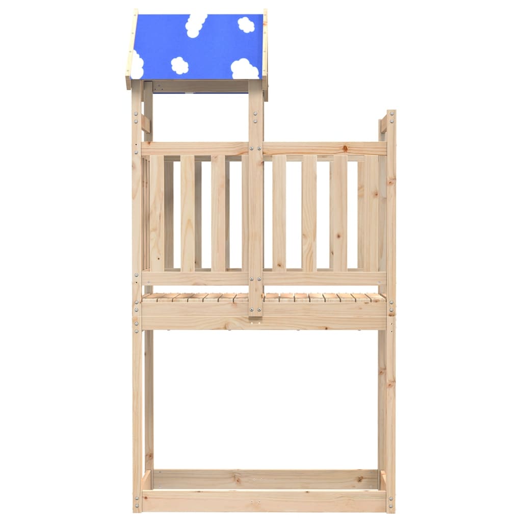 Play tower 110.5x52.5x215 cm solid pine wood