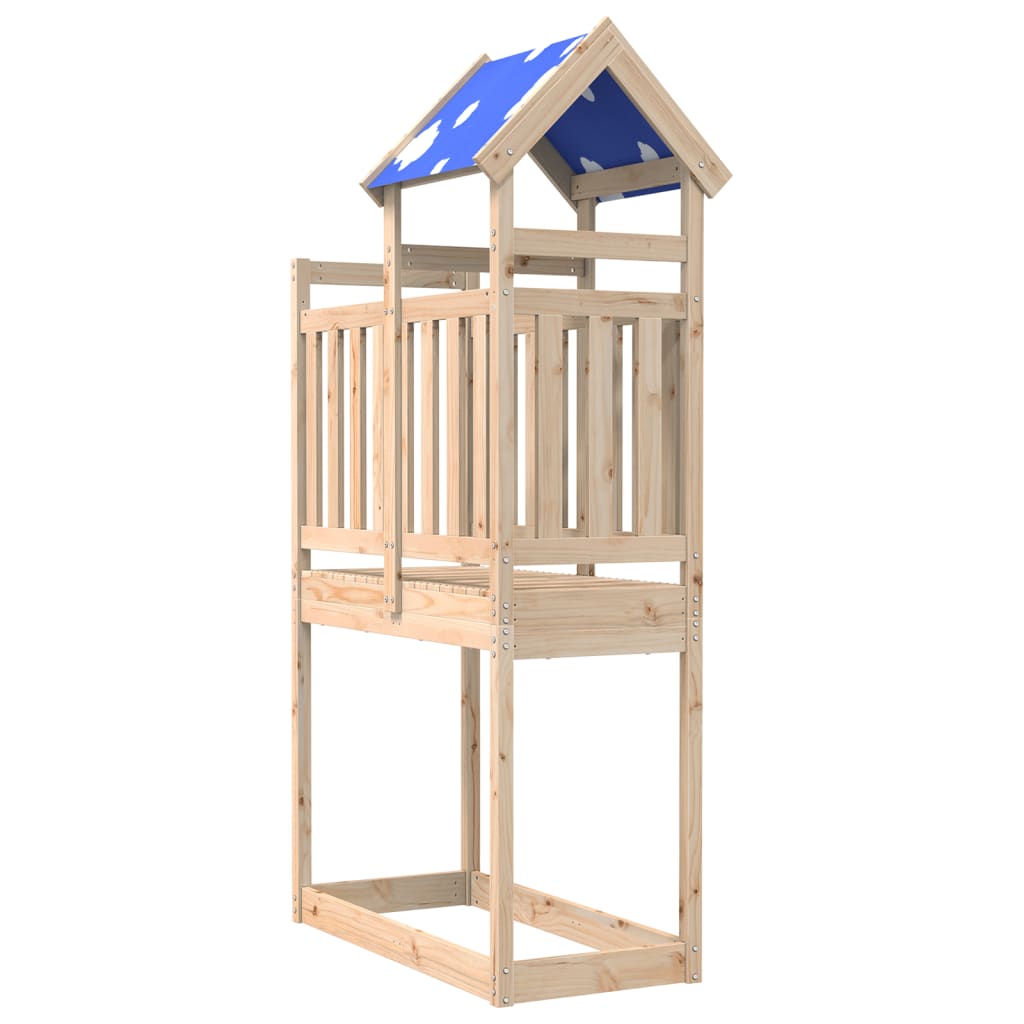 Play tower 110.5x52.5x215 cm solid pine wood