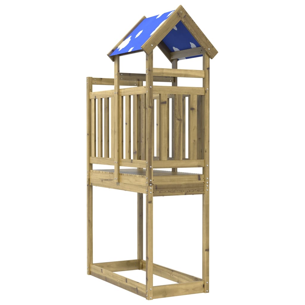 Play tower 110.5x52.5x215 cm pinewood impregnated