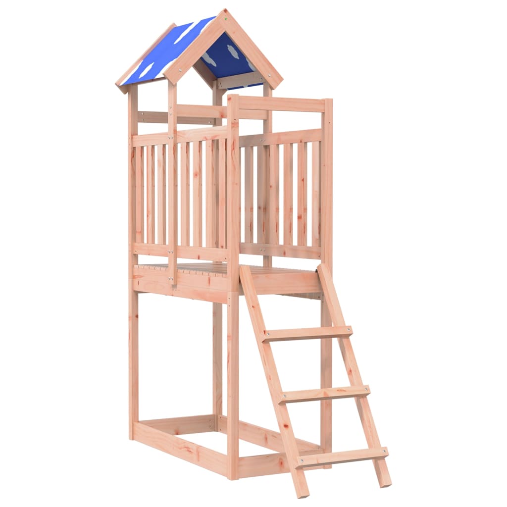 Spielturm mit Leiter 110,5x52,5x215 cm Massivholz Douglasie