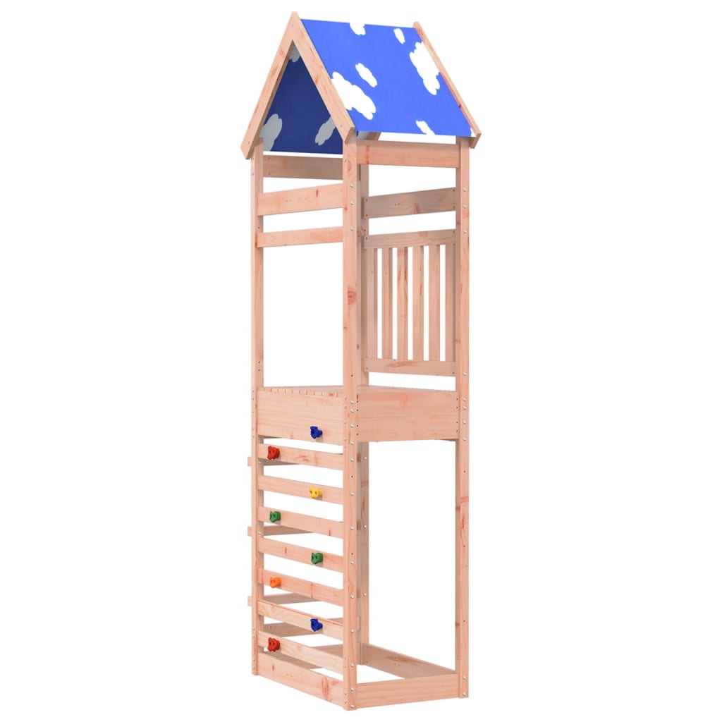 Play tower with climbing wall 85x52.5x265 cm solid wood Douglas fir