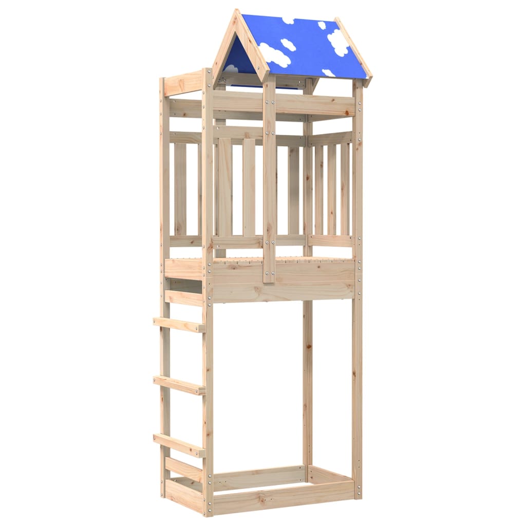 Play tower 85x52.5x239 cm solid pine wood