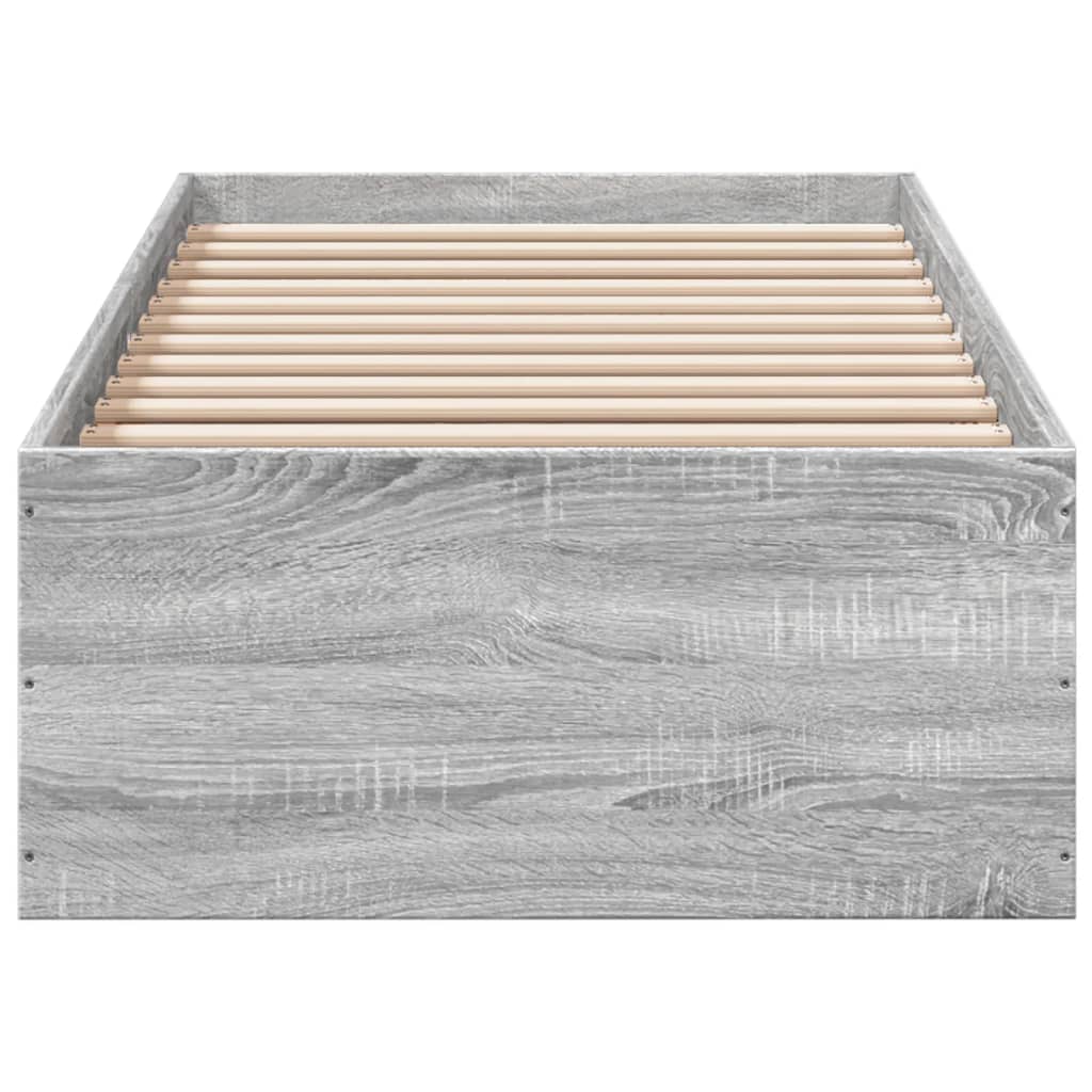 Bed frame Grey Sonoma 75x190 cm wood material