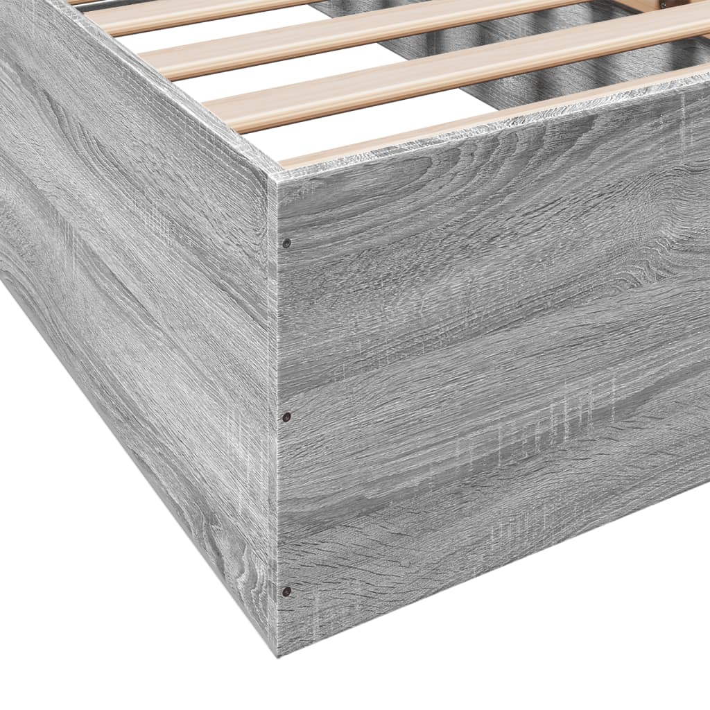 Bed frame Grey Sonoma 75x190 cm wood material