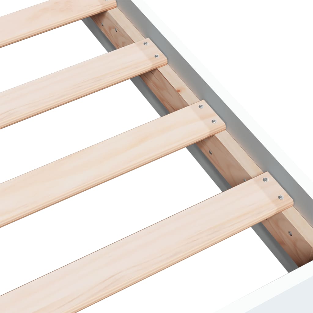 Bed frame white 200x200 cm wood material