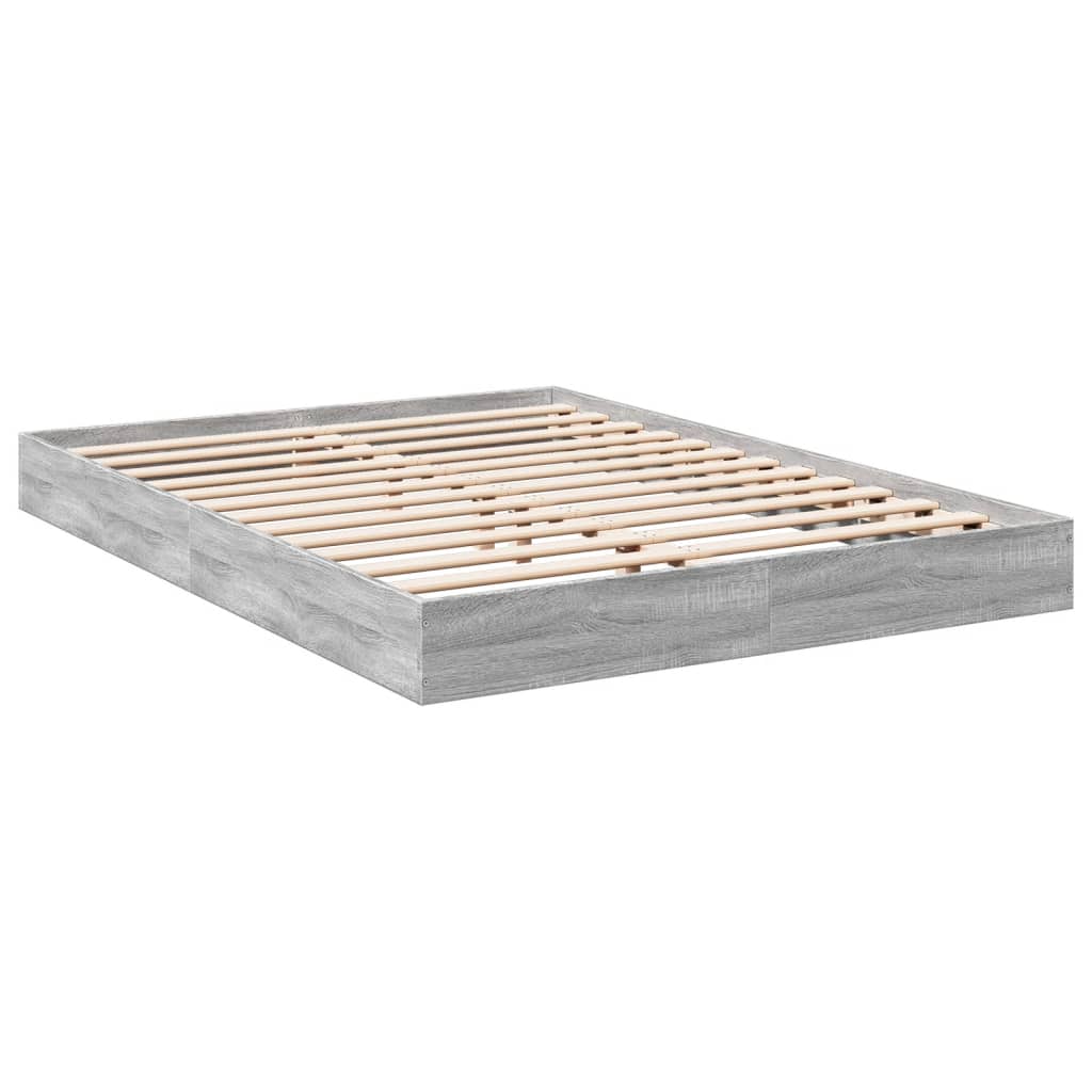 Bed frame Grey Sonoma 140x200 cm wood material