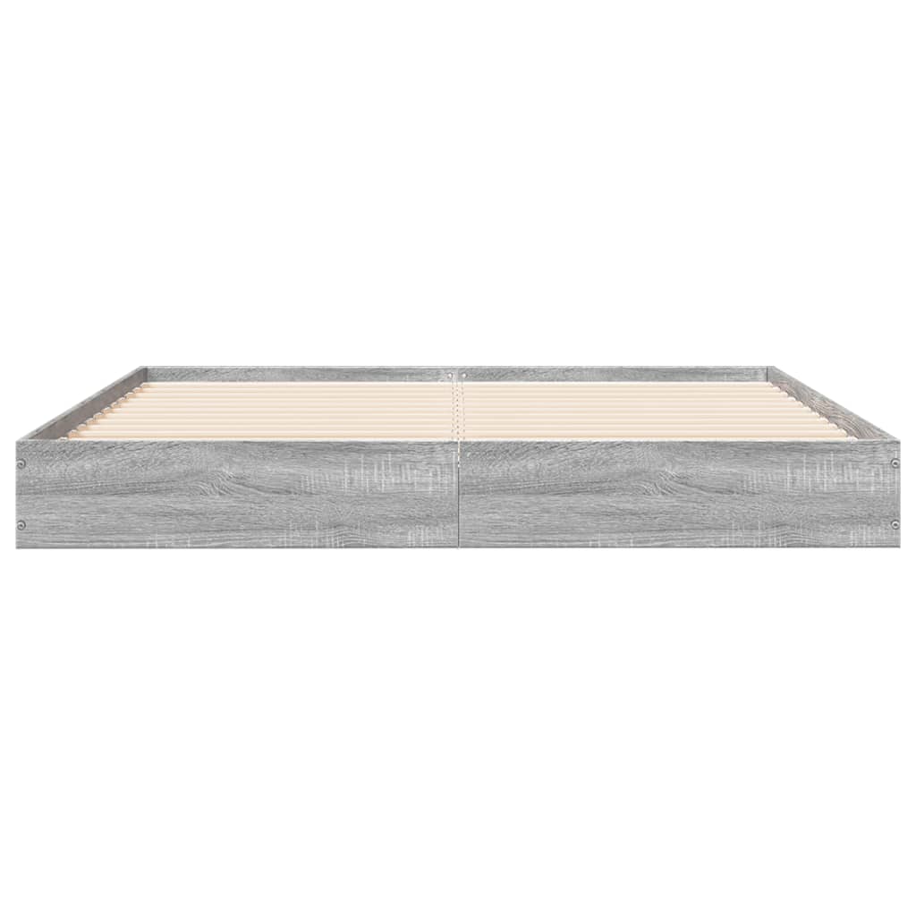 Bed frame Grey Sonoma 140x200 cm wood material