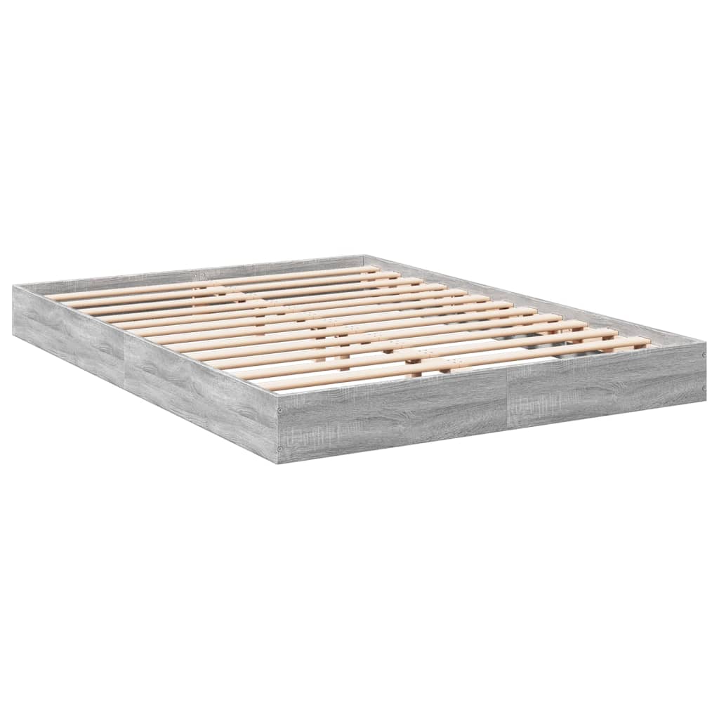 Bed frame Grey Sonoma 140x200 cm wood material