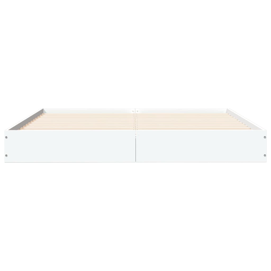 Bed frame white 135x190 cm wood material