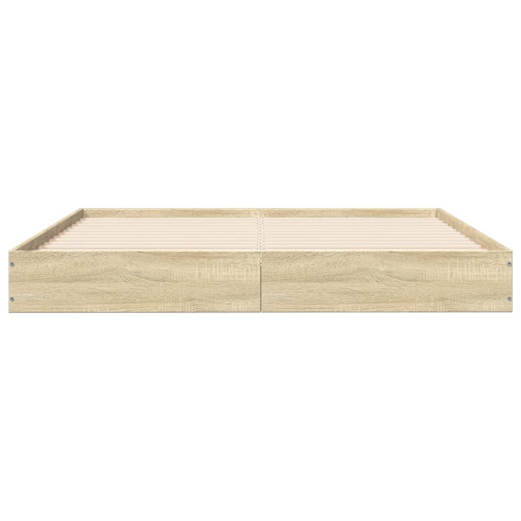 Bed frame Sonoma oak 135x190 cm wood material