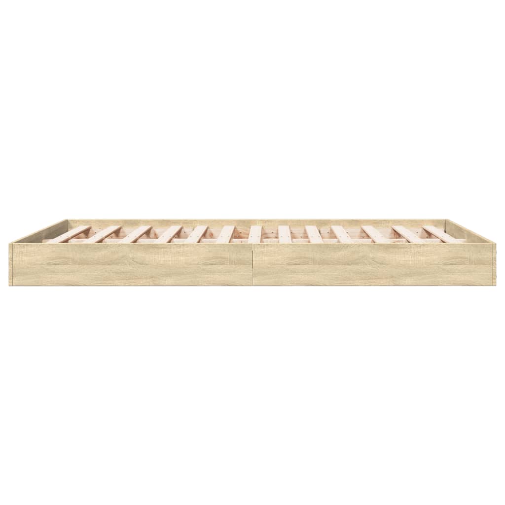 Bettgestell Sonoma-Eiche 135x190 cm Holzwerkstoff