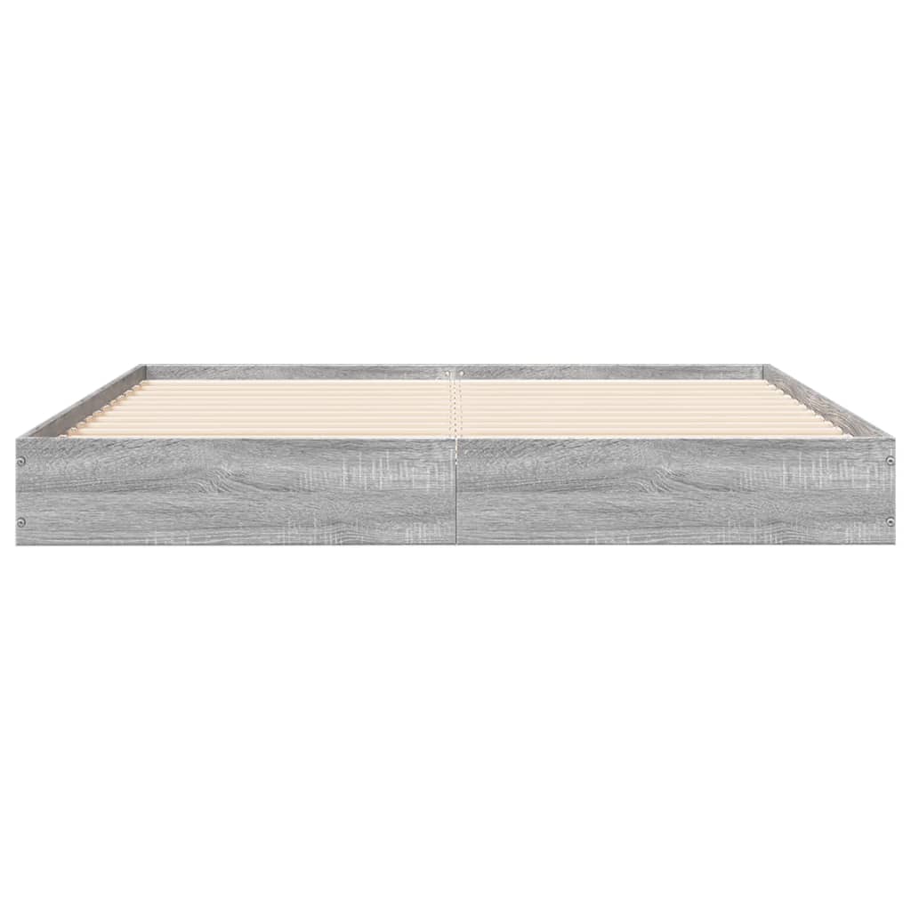 Bettgestell Grau Sonoma 120x190 cm Holzwerkstoff