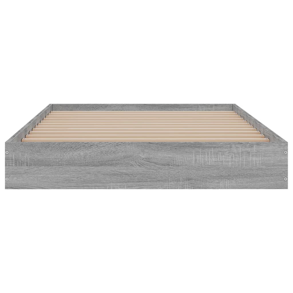 Bed frame Grey Sonoma 100x200 cm wood material