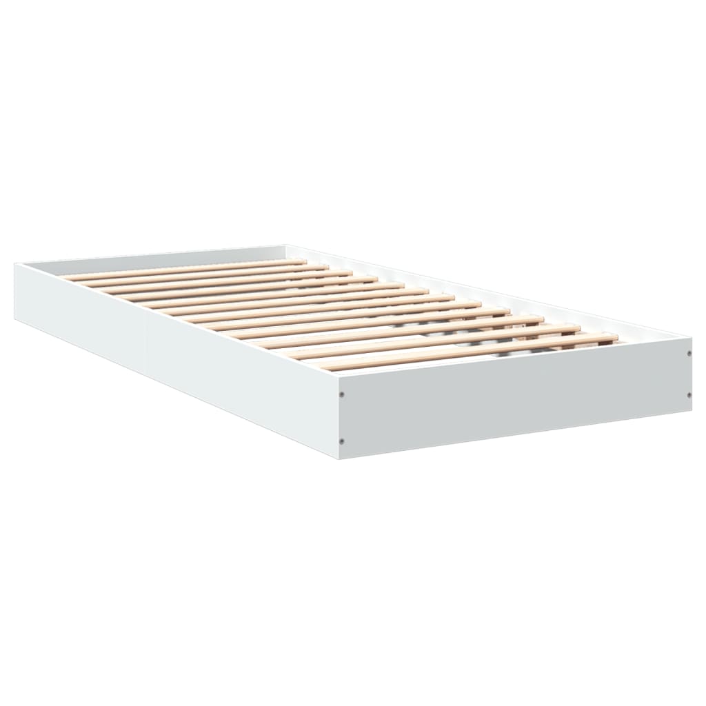 Bed frame white 90x200 cm wood material