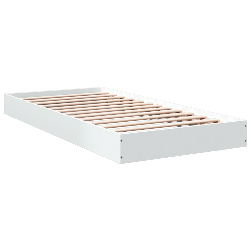 Bed frame white 90x200 cm wood material