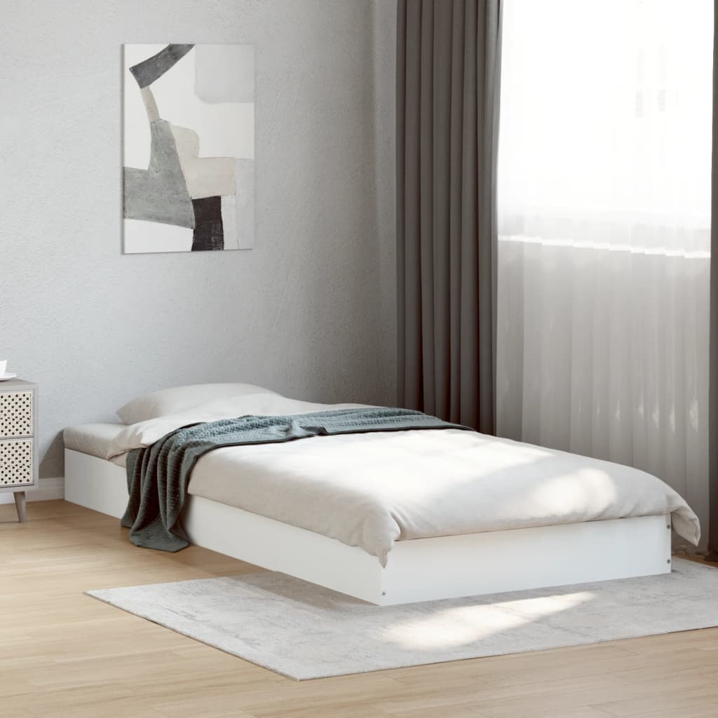 Bed frame white 90x200 cm wood material