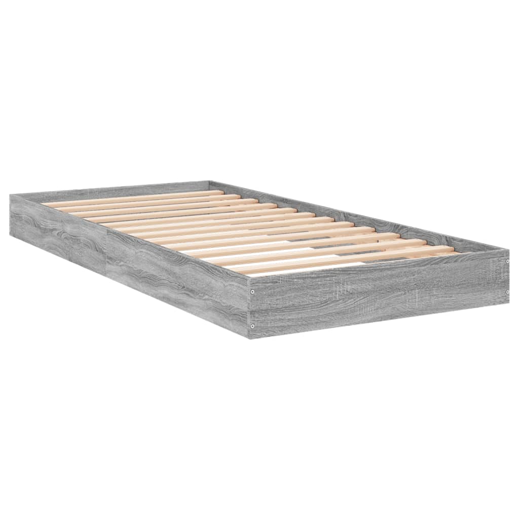 Bed frame Grey Sonoma 90x200 cm wood material