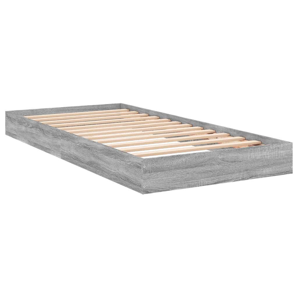 Bed frame Grey Sonoma 90x200 cm wood material