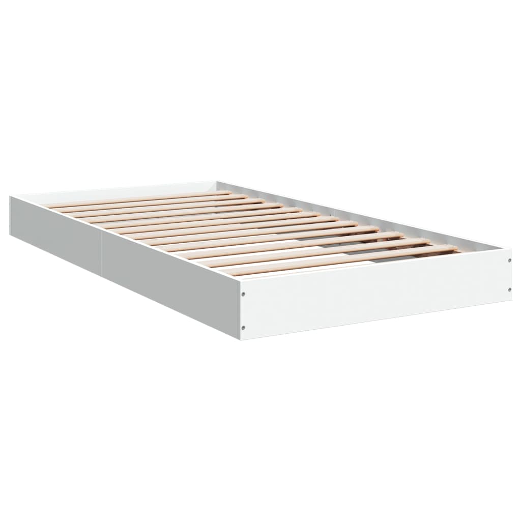 Bed frame white 90x190 cm wood material