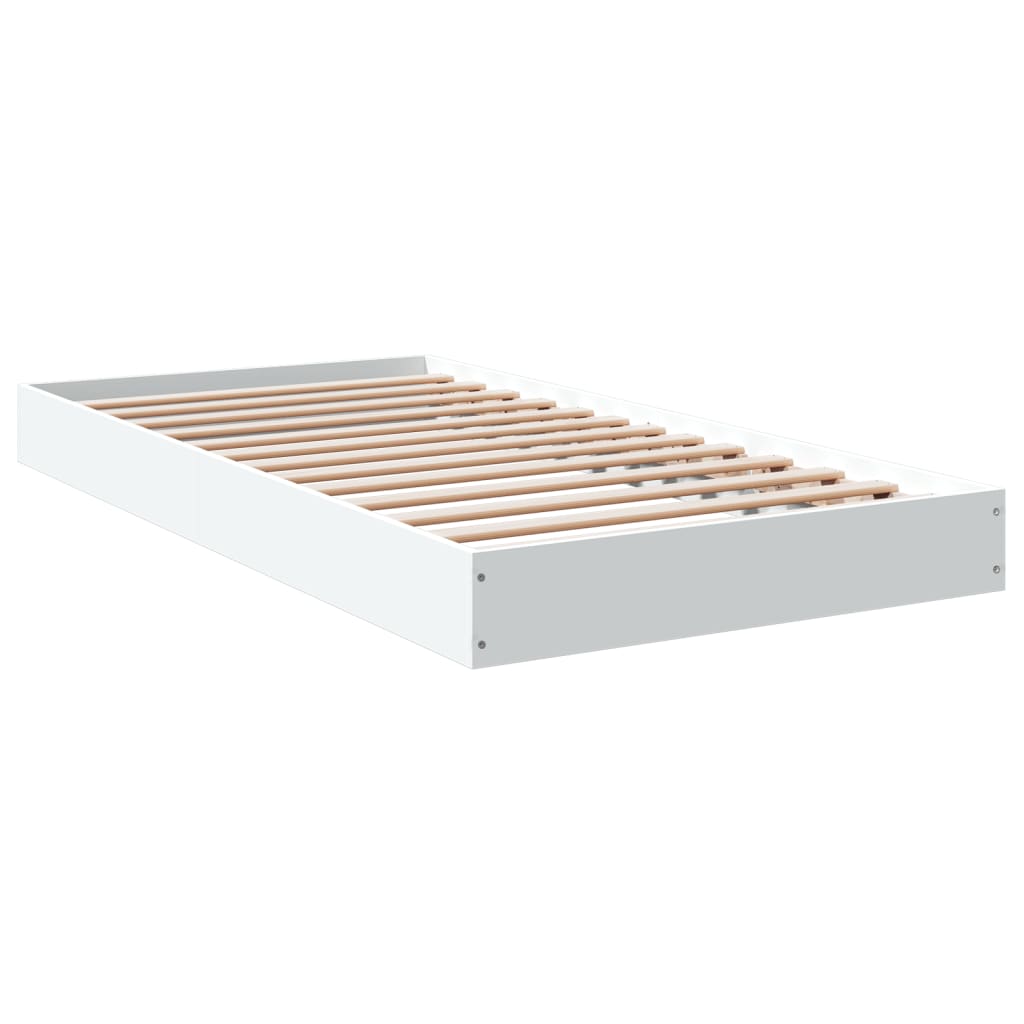 Bed frame white 90x190 cm wood material