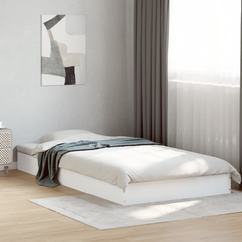 Bed frame white 90x190 cm wood material