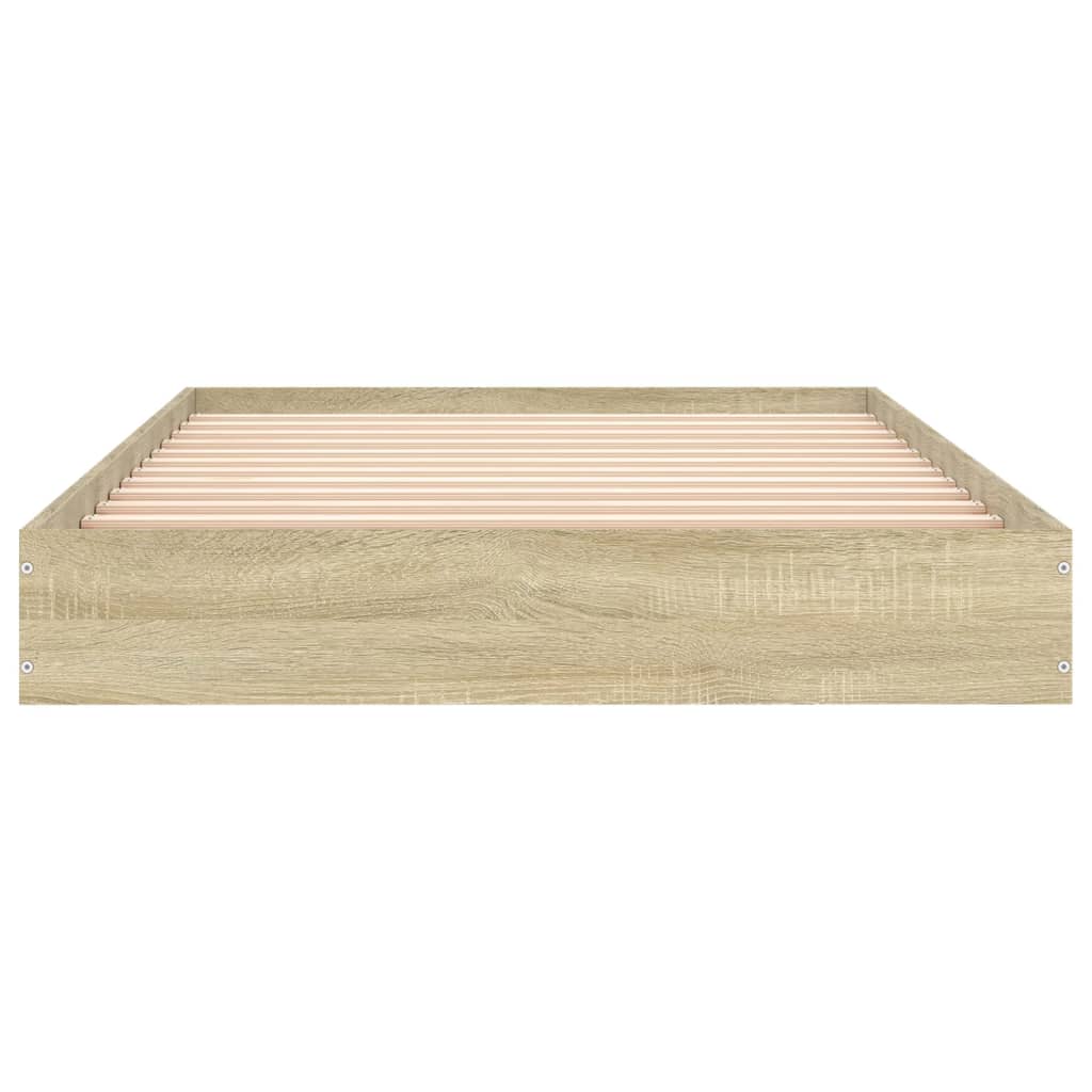 Bed frame without mattress Sonoma oak 90x190 cm wood material