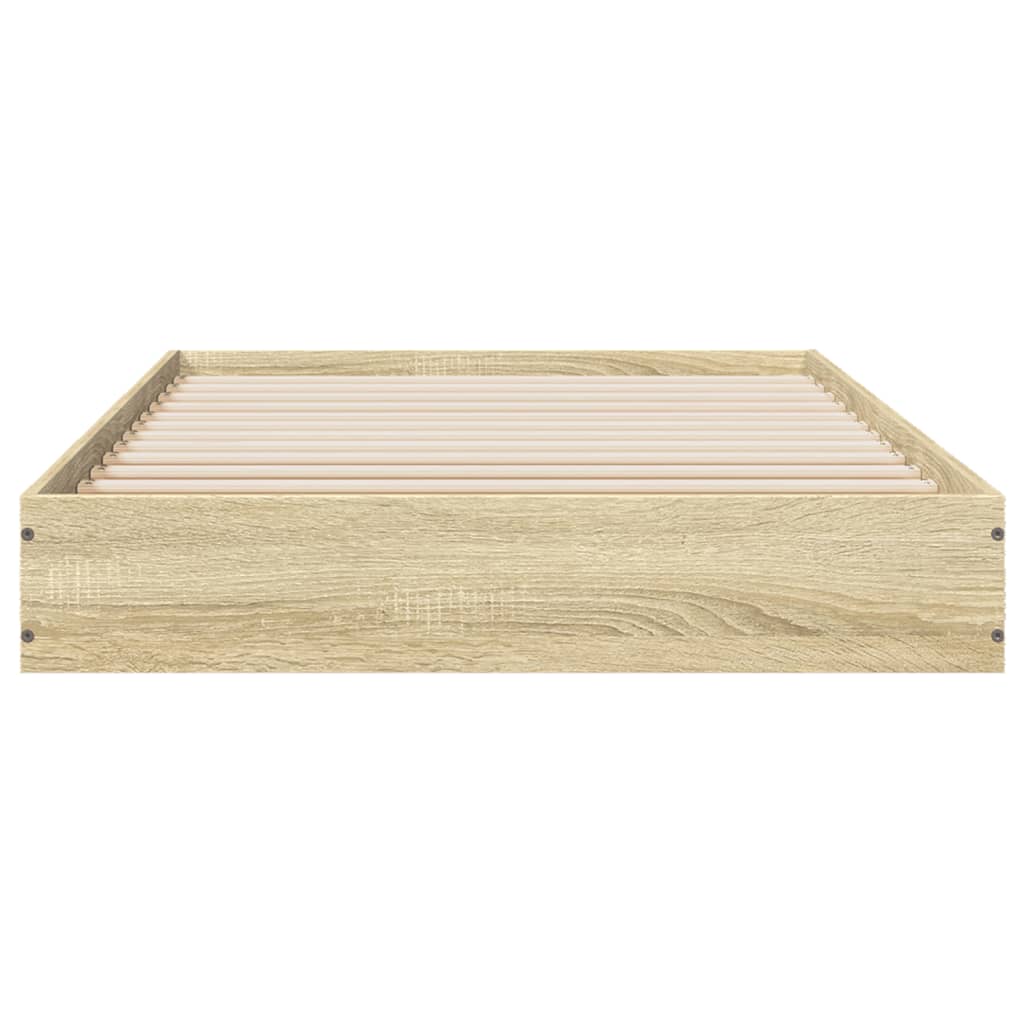 Bed frame without mattress Sonoma oak 75x190 cm wood material