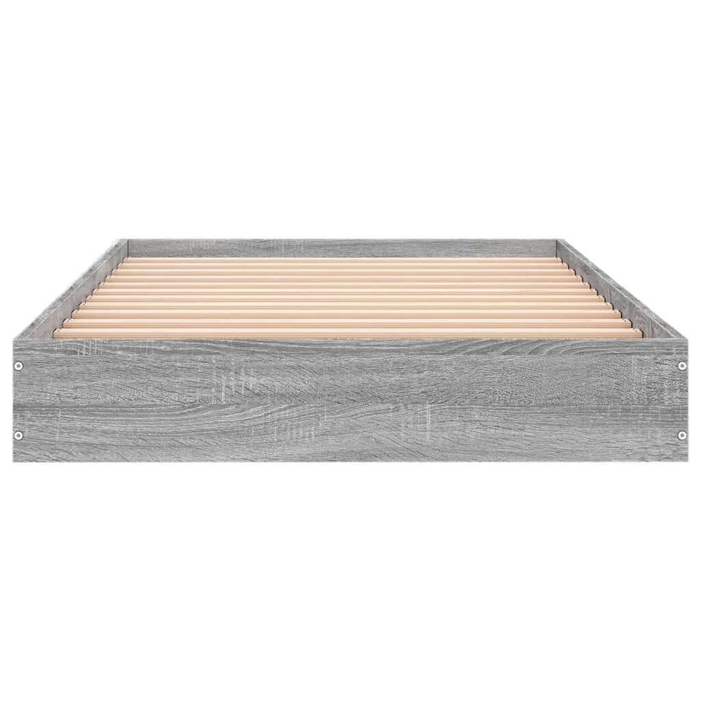 Bed frame Grey Sonoma 75x190 cm wood material