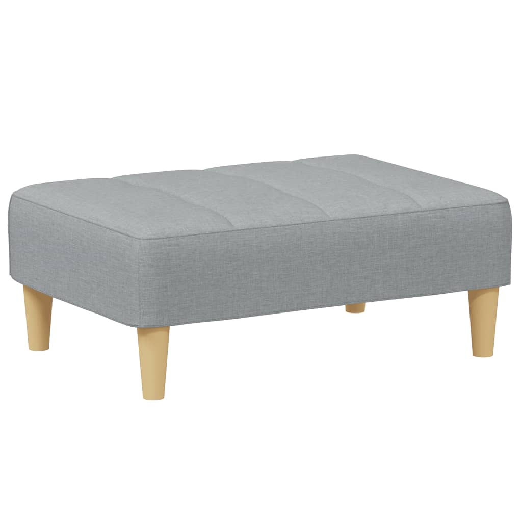 Footstool Light Grey 77x55x31 cm Fabric