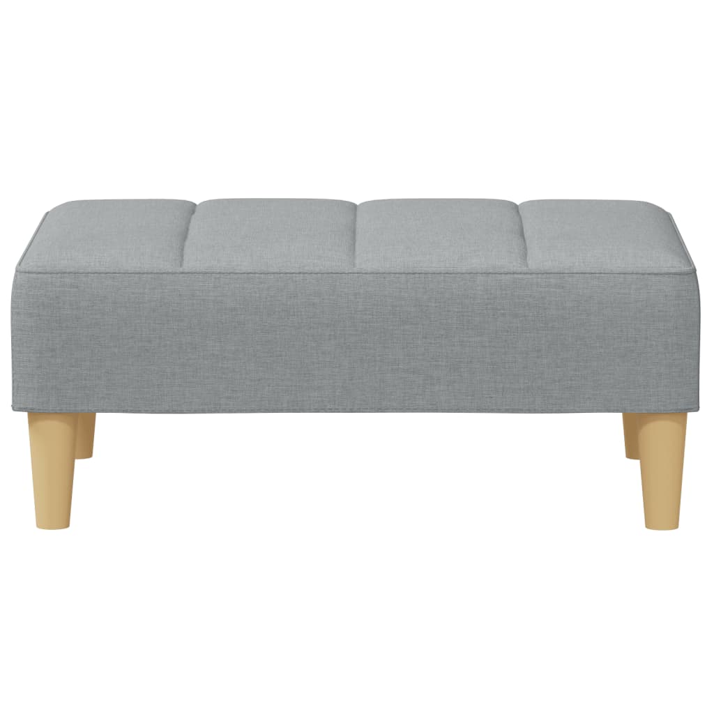 Footstool Light Grey 77x55x31 cm Fabric