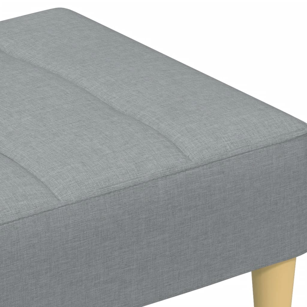 Footstool Light Grey 77x55x31 cm Fabric