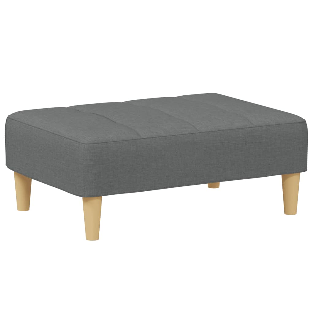 Footstool Dark Grey 77x55x31 cm Fabric