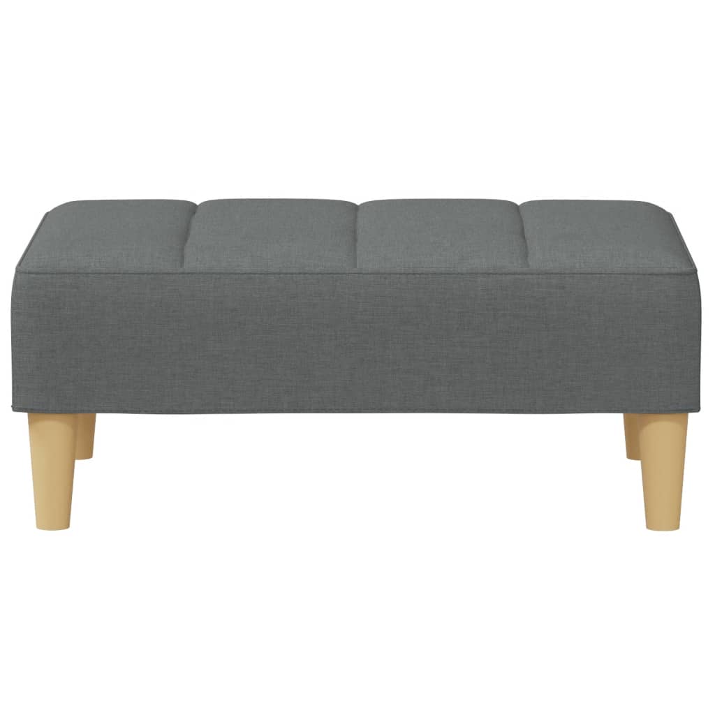 Footstool Dark Grey 77x55x31 cm Fabric