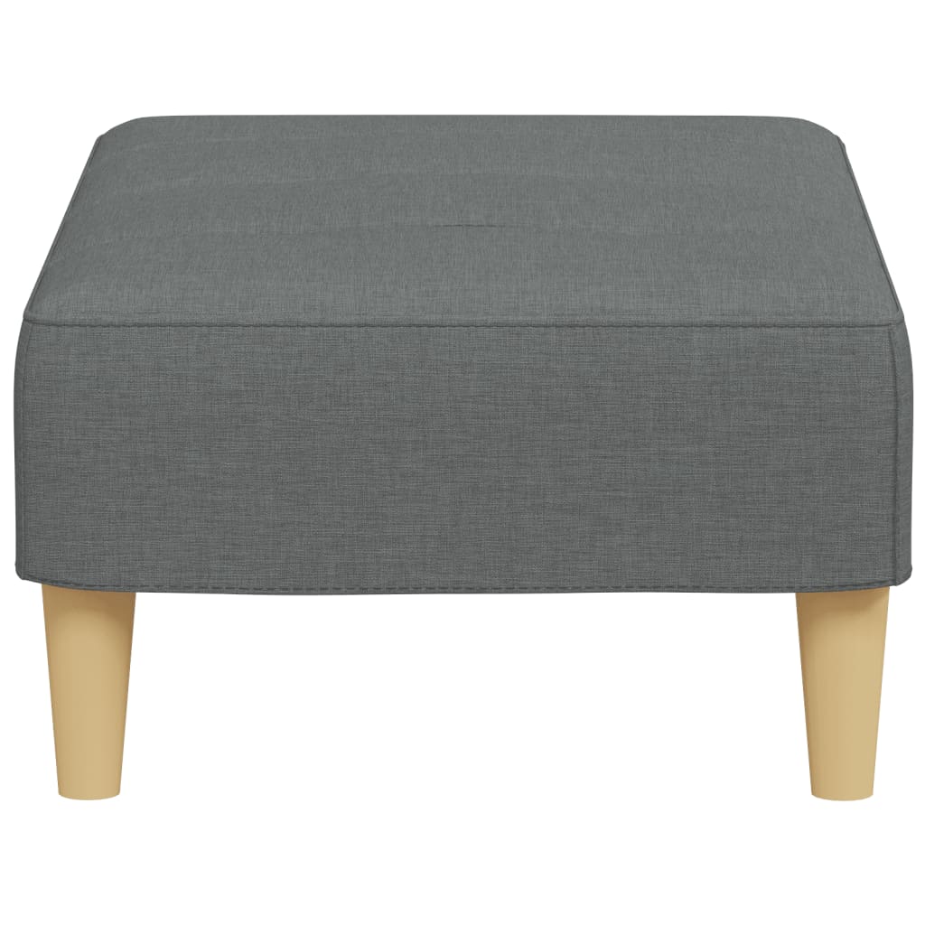 Footstool Dark Grey 77x55x31 cm Fabric