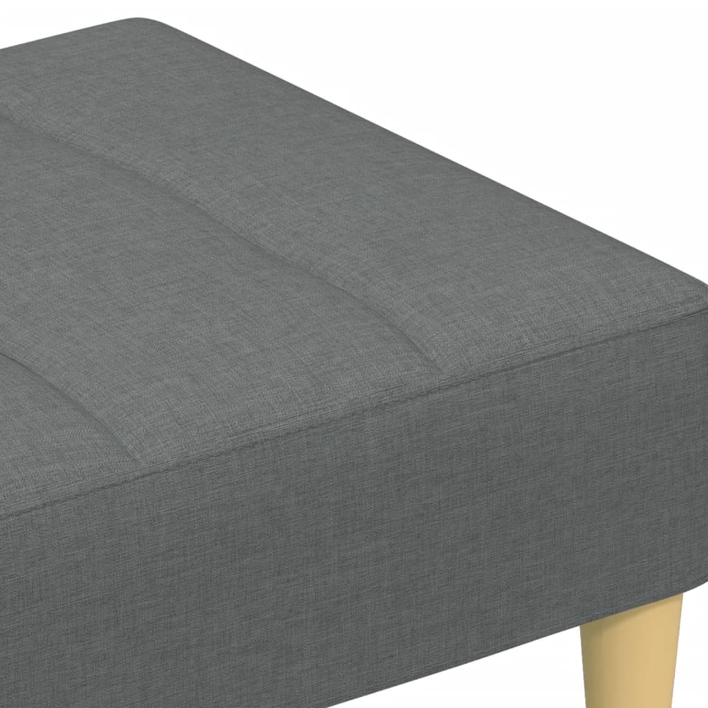 Footstool Dark Grey 77x55x31 cm Fabric