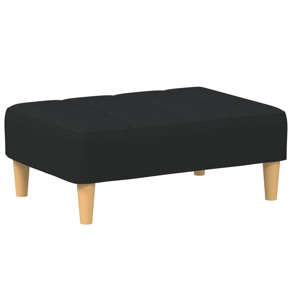 Footstool Black 77x55x31 cm Fabric